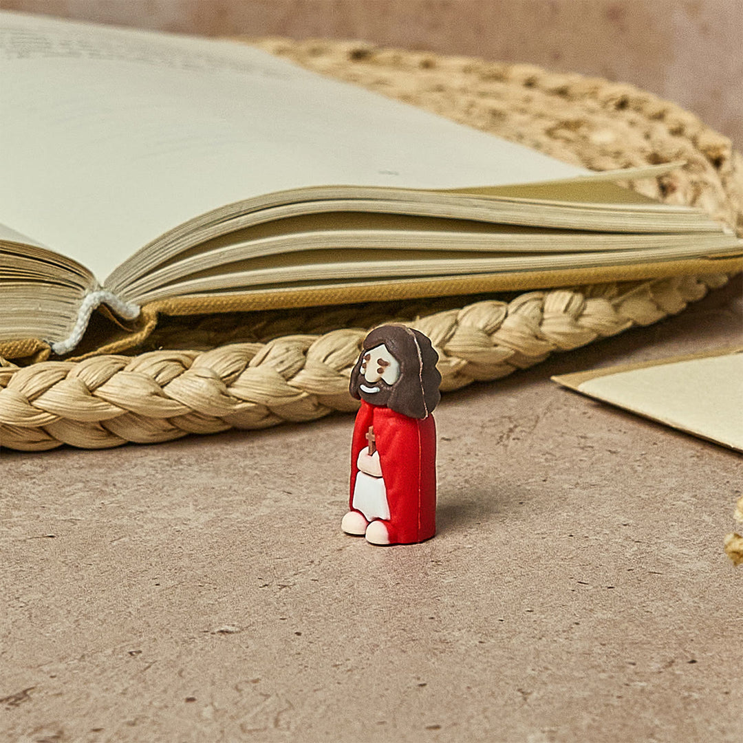 Christianartworkshop 8/16/24/32 pezzi Piccole statuette di Gesù in otto tonalità pastello e audaci: arcobaleno di benedizioni - image 7