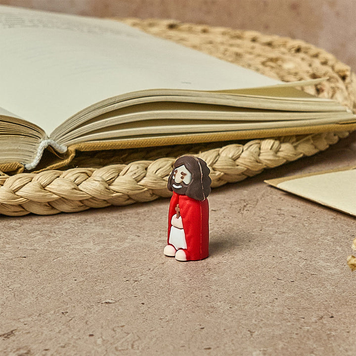 Christianartworkshop 8/16/24/32 pezzi Piccole statuette di Gesù in otto tonalità pastello e audaci: arcobaleno di benedizioni - image 7