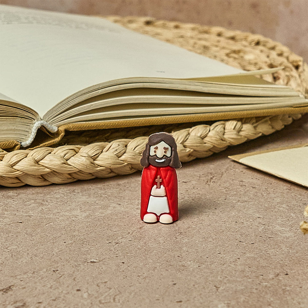 Christianartworkshop 8/16/24/32 pezzi Piccole statuette di Gesù in otto tonalità pastello e audaci: arcobaleno di benedizioni - image 6