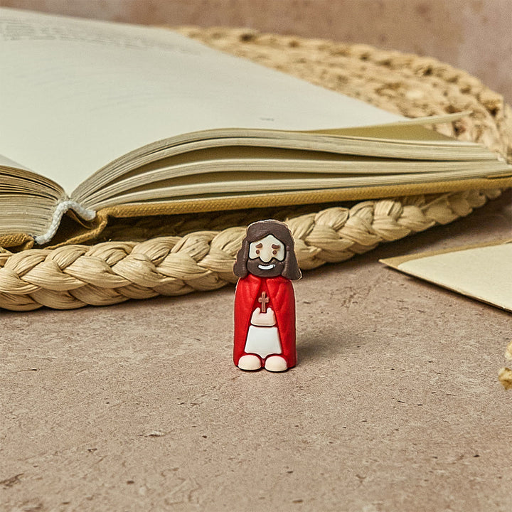 Christianartworkshop 8/16/24/32 pezzi Piccole statuette di Gesù in otto tonalità pastello e audaci: arcobaleno di benedizioni - image 6