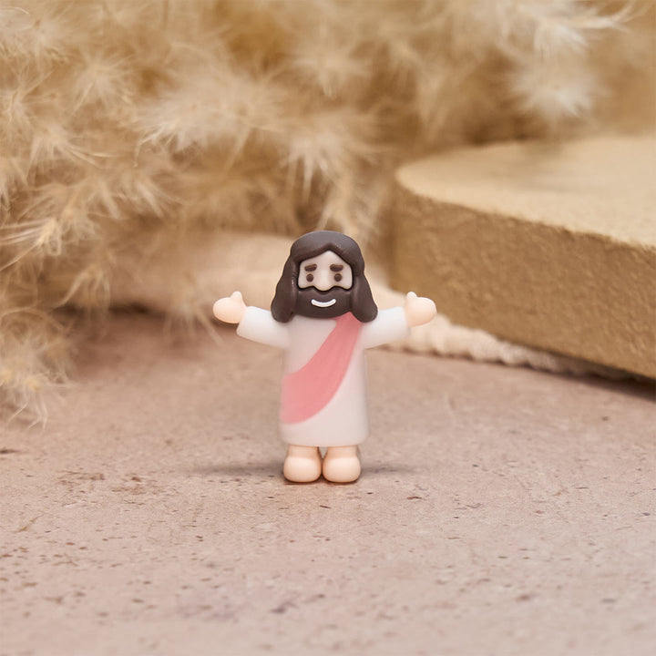 Christianartworkshop 5/10/20/30 pezzi Abbracci arcobaleno di Gesù: mini statuette colorate per benedizioni quotidiane - image 3