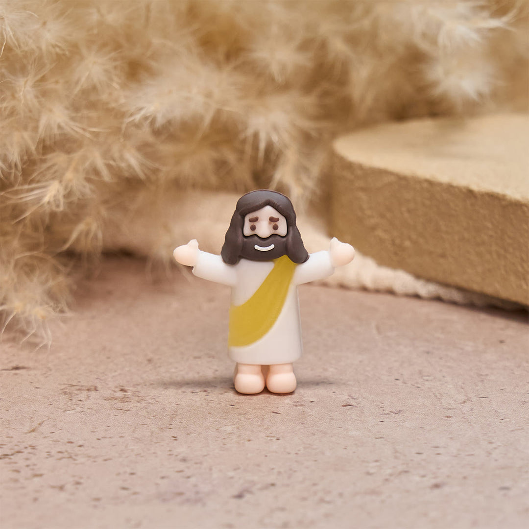 Christianartworkshop 5/10/20/30 pezzi Abbracci arcobaleno di Gesù: mini statuette colorate per benedizioni quotidiane - image 2