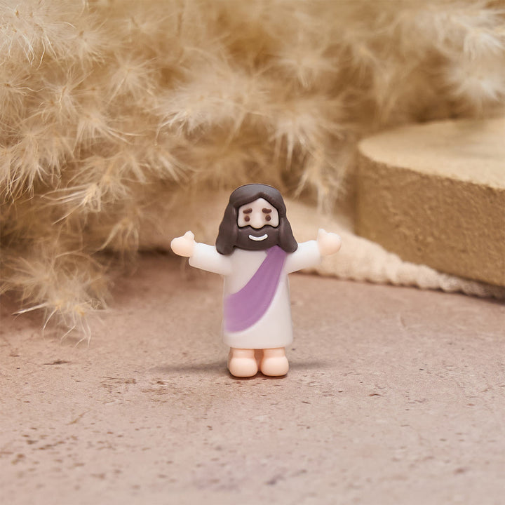 Christianartworkshop 5/10/20/30 pezzi Abbracci arcobaleno di Gesù: mini statuette colorate per benedizioni quotidiane - image 4