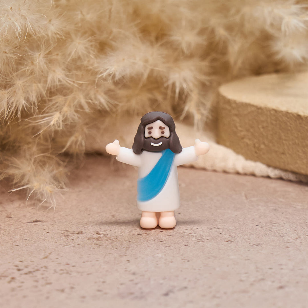 Christianartworkshop 5/10/20/30 pezzi Abbracci arcobaleno di Gesù: mini statuette colorate per benedizioni quotidiane - image 5