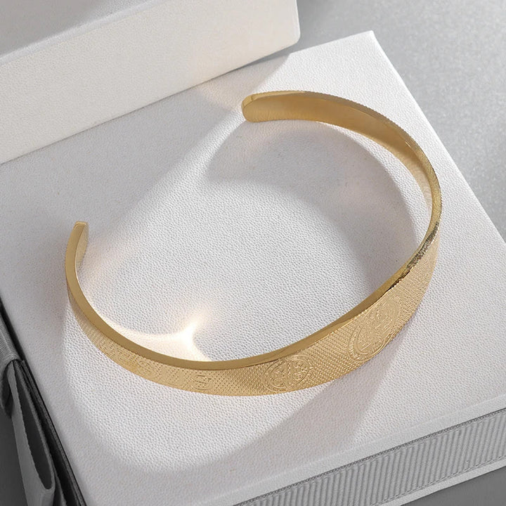 Christianartworkshop Bracciale rigido Pace e Protezione di San Benedetto in oro e argento - image 2