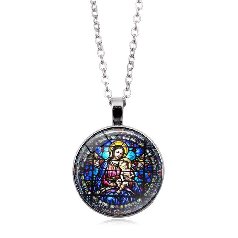 Christianartworkshop Scegli la tua collana Blessing Radiant Faith: Madonna con Bambino o Rose di Guadalupe - image 4
