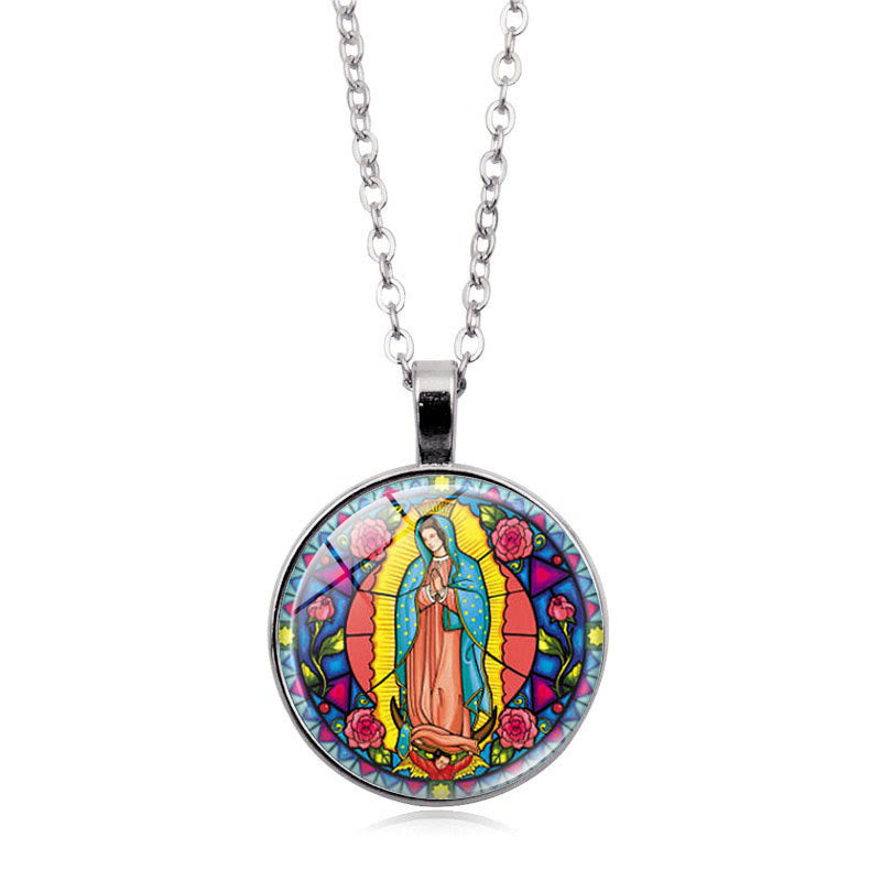 Christianartworkshop Scegli la tua collana Blessing Radiant Faith: Madonna con Bambino o Rose di Guadalupe - Vergine di Guadalupe - Argento - image 7