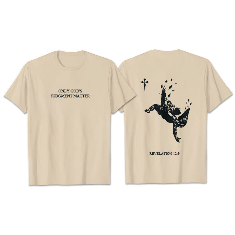 Christianartworkshop Solo il giudizio di Dio è importante - Maglietta a maniche corte stampata - Beige - 2XL - image 8
