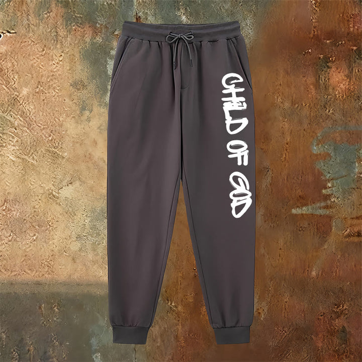 Pantaloni della tuta con citazione del Figlio di Dio ispirata alla fede Christianartworkshop e lettera in grassetto - image 22