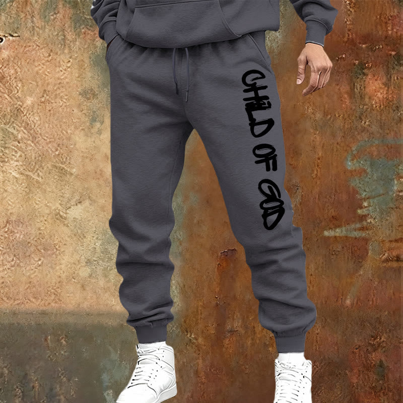Pantaloni della tuta con citazione del Figlio di Dio ispirata alla fede Christianartworkshop e lettera in grassetto - image 13