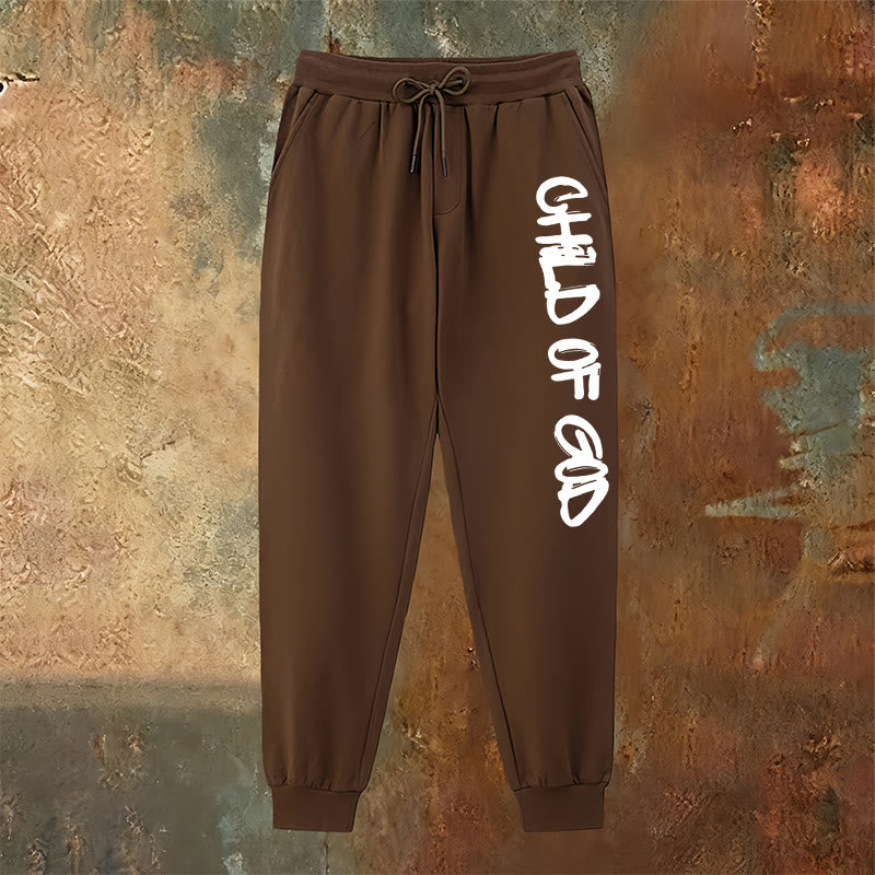 Pantaloni della tuta con citazione del Figlio di Dio ispirata alla fede Christianartworkshop e lettera in grassetto - image 18