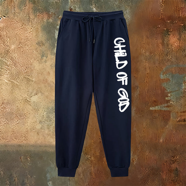 Pantaloni della tuta con citazione del Figlio di Dio ispirata alla fede Christianartworkshop e lettera in grassetto - image 6