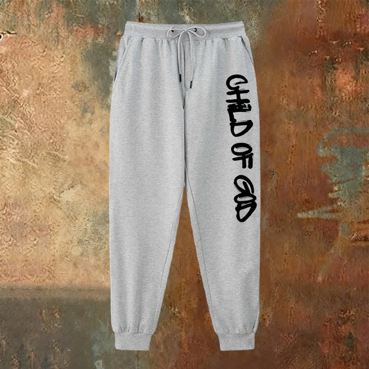 Pantaloni della tuta con citazione del Figlio di Dio ispirata alla fede Christianartworkshop e lettera in grassetto - image 10