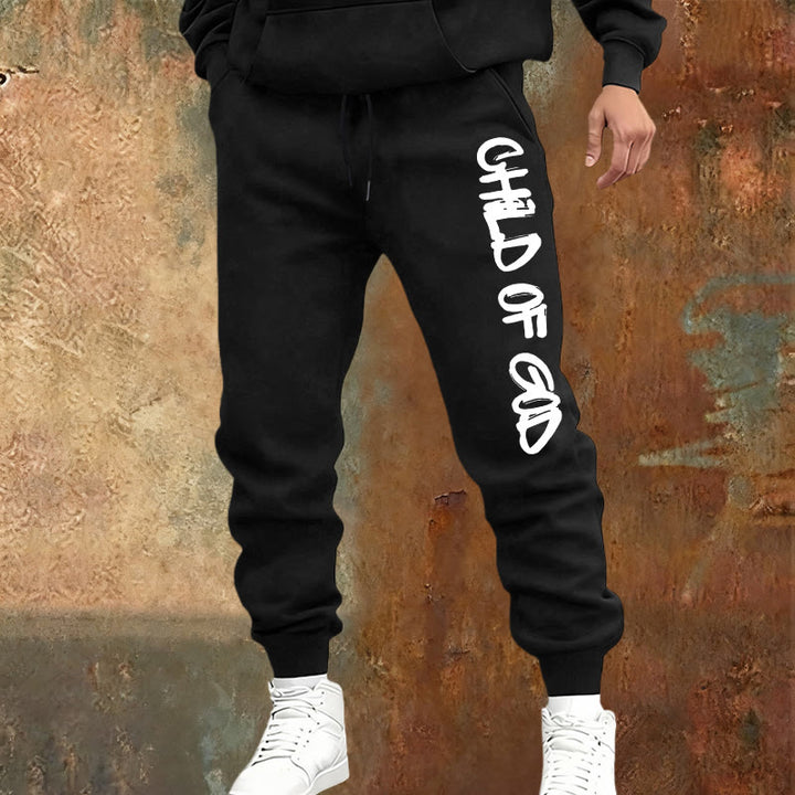 Pantaloni della tuta con citazione del Figlio di Dio ispirata alla fede Christianartworkshop e lettera in grassetto - image 1