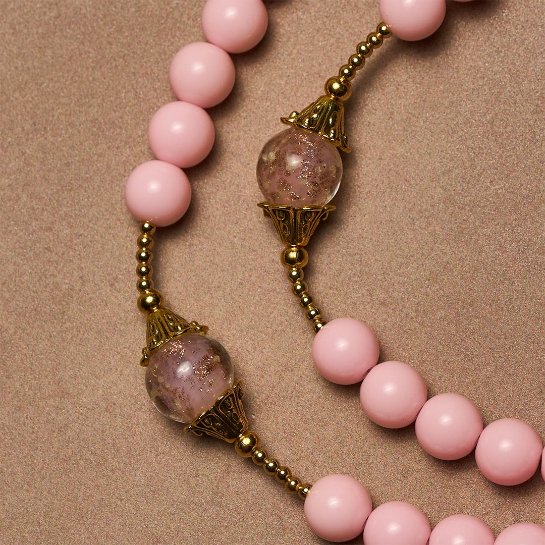 Christianartworkshop Elegante rosario fedele con perline rosa e Divina Misericordia per conforto spirituale - image 5