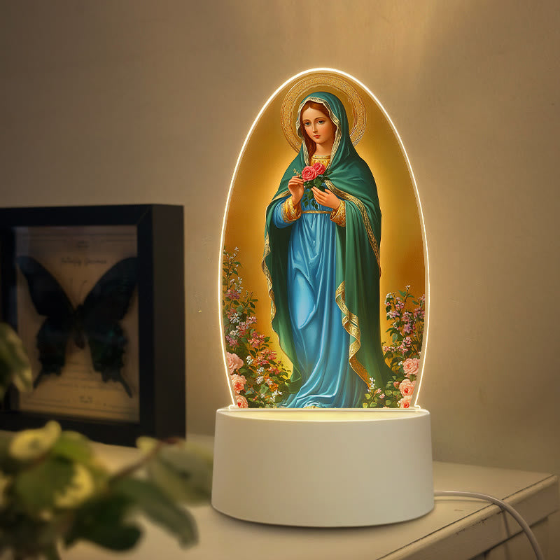 Christianartworkshop Elegante luce notturna multi-stile raffigurante la Vergine Maria: grazia divina ed eleganza domestica - D - image 3