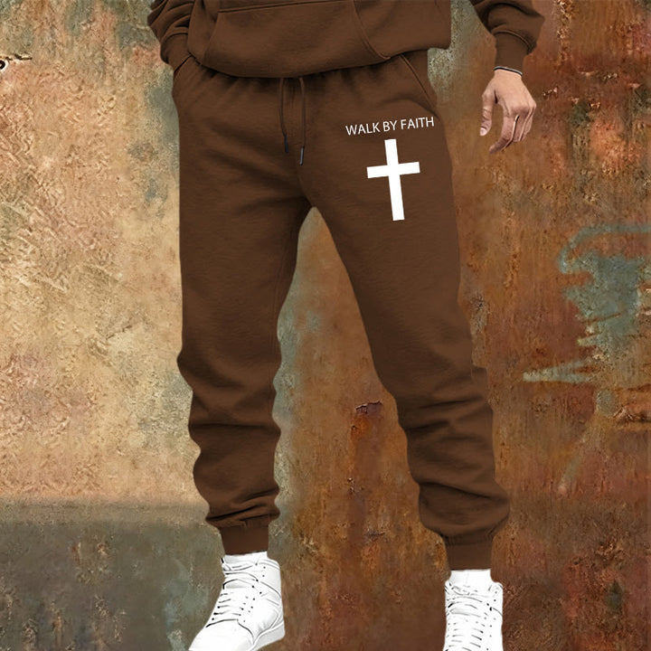 Pantaloni della tuta Walk by Faith Christianartworkshop Revival Streetwear: croce sulla gamba laterale - image 17