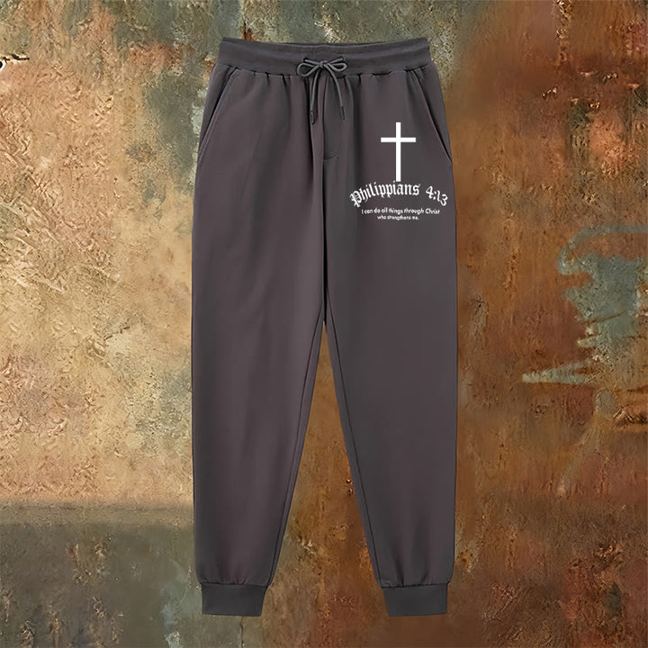 Christianartworkshop Filippesi 4:13 Pantaloni della tuta delle Scritture: Tutte le cose per mezzo di Cristo - image 22
