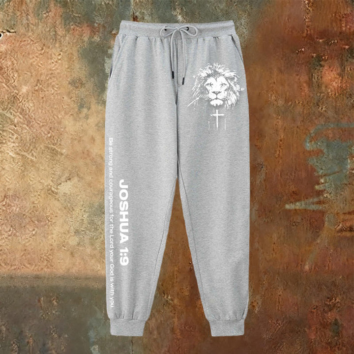 Pantaloni della tuta del Leone di Giuda Christianartworkshop : versetto di Giosuè 1:9 in carboncino - image 14