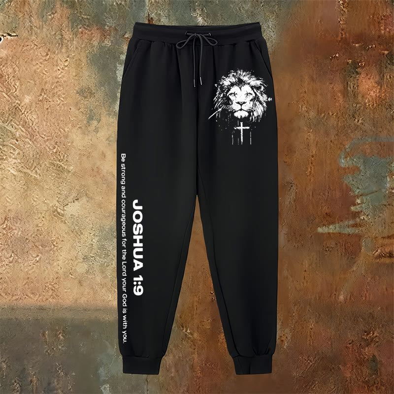 Pantaloni della tuta del Leone di Giuda Christianartworkshop : versetto di Giosuè 1:9 in carboncino - image 6