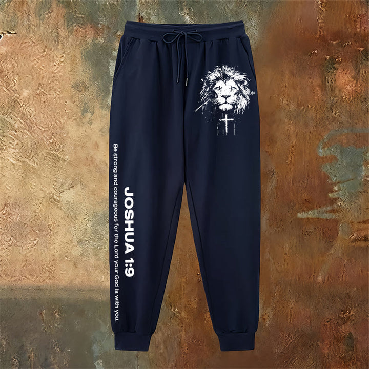 Pantaloni della tuta del Leone di Giuda Christianartworkshop : versetto di Giosuè 1:9 in carboncino - image 10