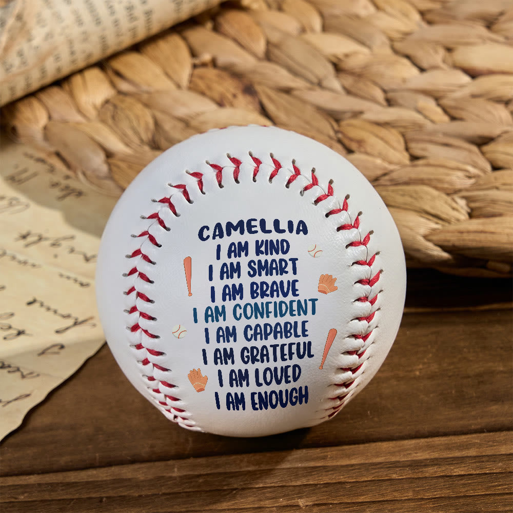 Christianartworkshop Divine Worth Baseball: Nome personalizzato e affermazioni "Io sono" per l'identità data da Dio - image 2