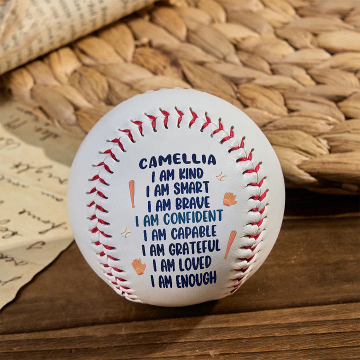 Christianartworkshop Divine Worth Baseball: Nome personalizzato e affermazioni "Io sono" per l'identità data da Dio - image 2