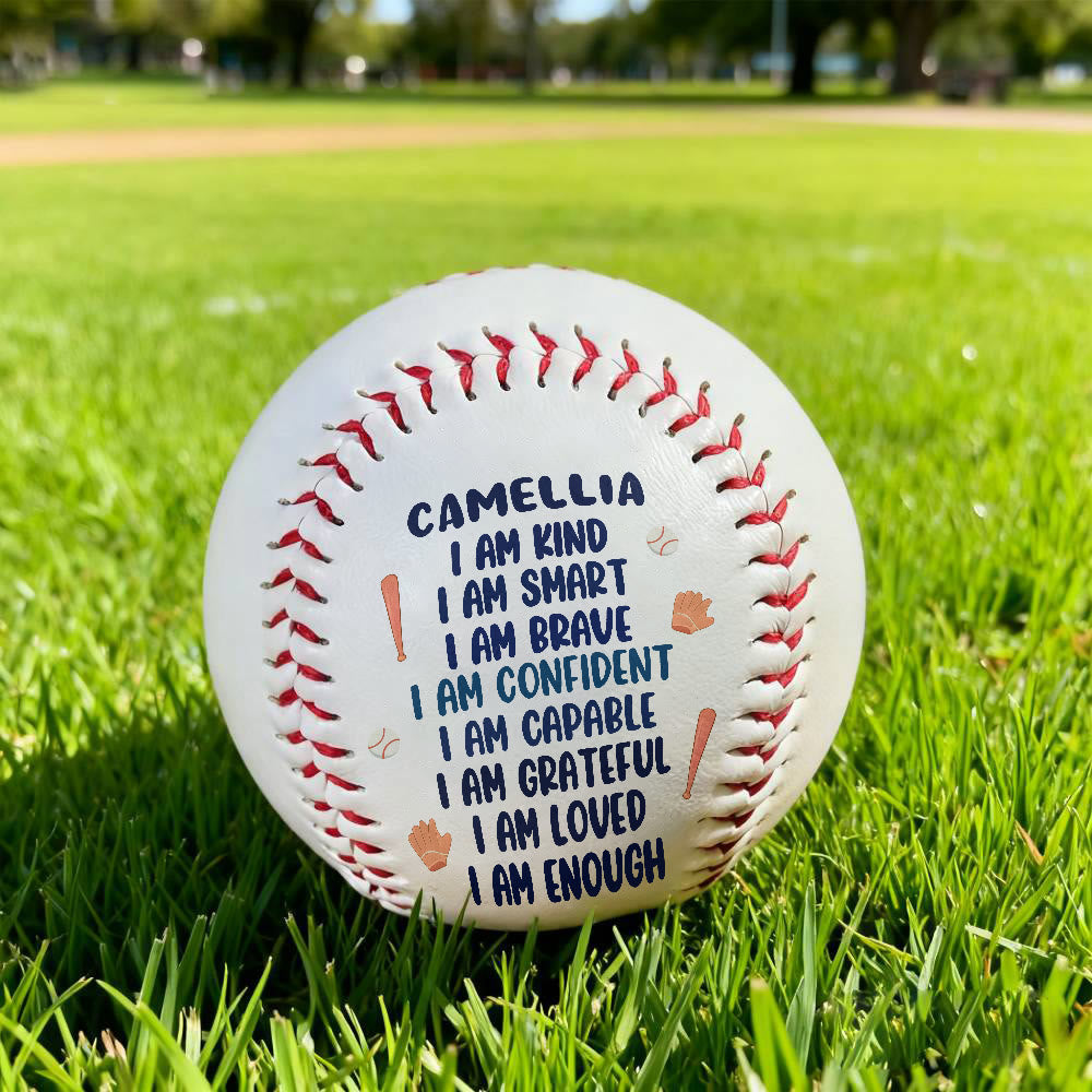 Christianartworkshop Divine Worth Baseball: Nome personalizzato e affermazioni "Io sono" per l'identità data da Dio - image 5