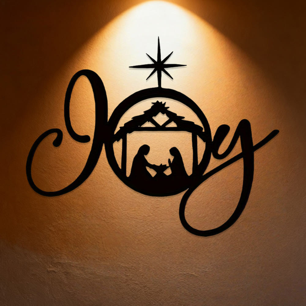 Christianartworkshop Decorazione da parete in metallo per la Natività della Notte Santa: gioia e speranza nella Sua luce - image 2