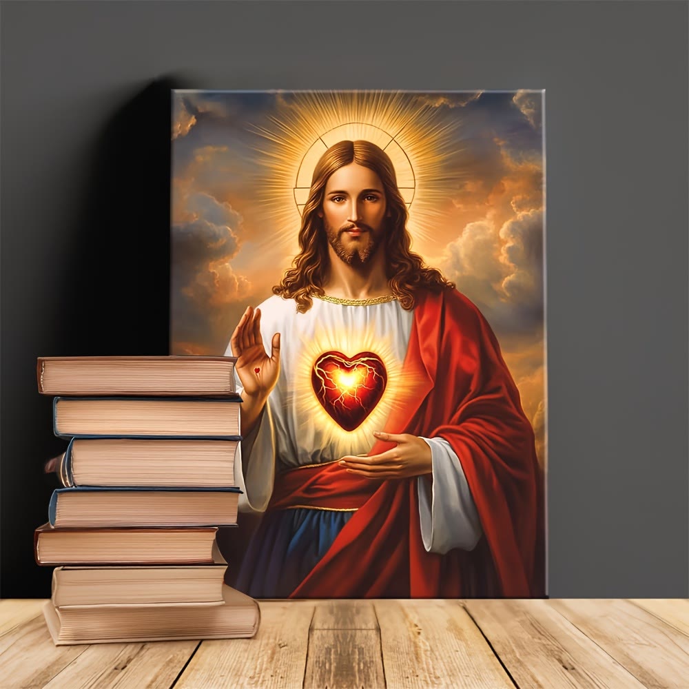 Christianartworkshop Stampe artistiche del Sacro Cuore di Gesù: Fede - Dono guidato per credenti devoti - image 2