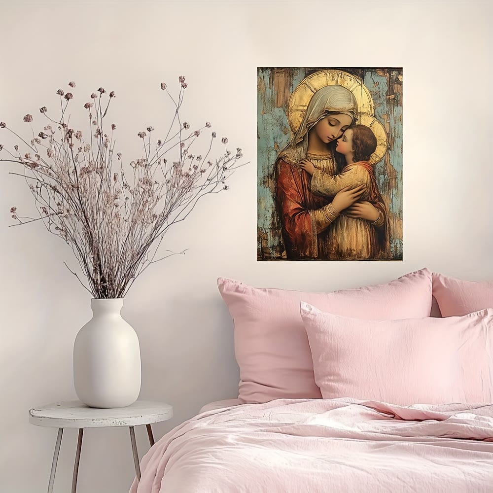 Christianartworkshop Opere d'arte cristiane Tenera stampa artistica della Madonna col Bambino: calore devozionale per angoli pieni di fede - image 4