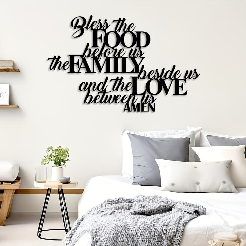 Christianartworkshop Benedici il cibo che abbiamo davanti Decorazione da parete in metallo: perfetta decorazione per la sala da pranzo - image 1