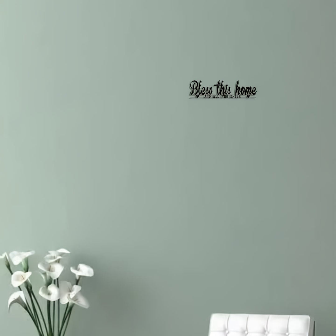 Christianartworkshop Decorazione murale in metallo "Bless This Home": Benedizione divina e calore fedele - image 7
