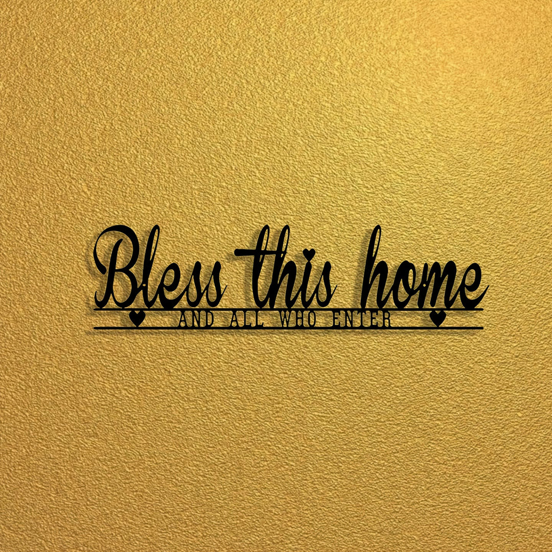 Christianartworkshop Bless This Home Decorazione da parete in metallo: benedizione divina e calore fedele - image 2