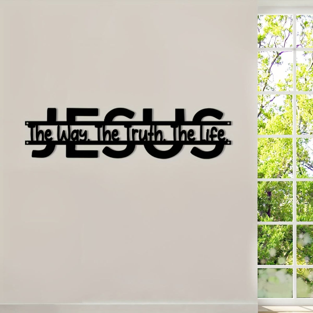 Christianartworkshop GESÙ La Via Verità Vita Decorazione da parete in metallo: Guida fedele e verità spirituale - image 1