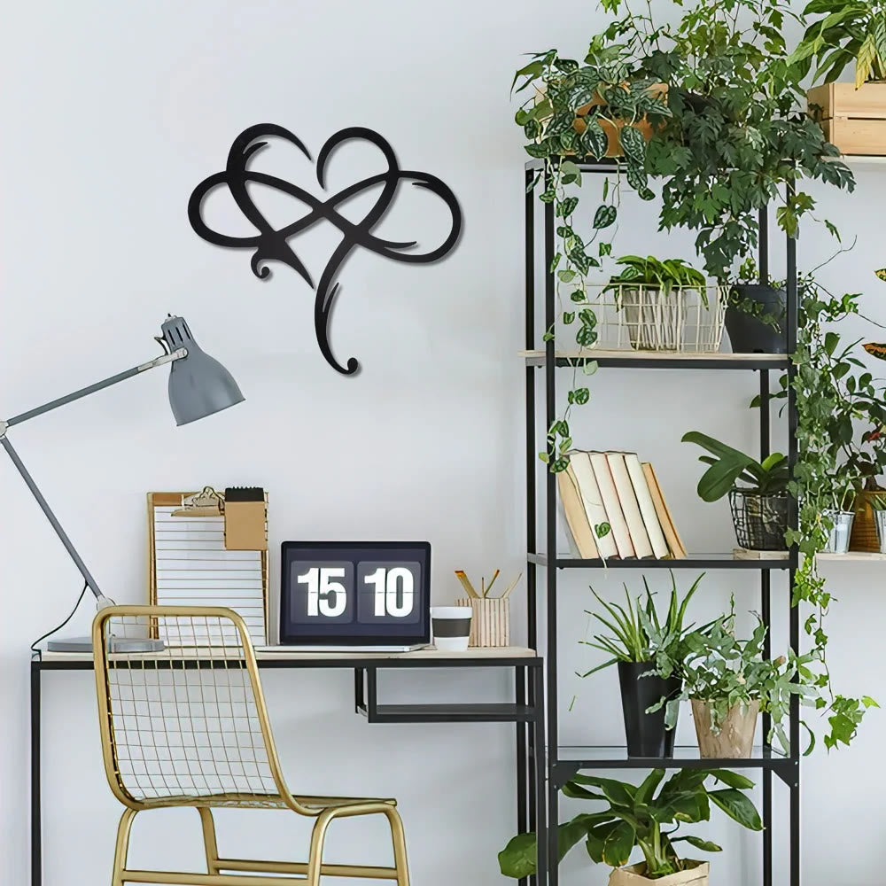 Christianartworkshop Decorazione da parete in metallo con croce a forma di cuore e fede: amore spirituale e devozione duratura - image 1