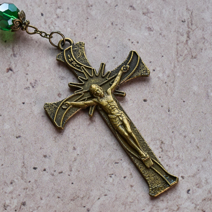 Christianartworkshop Natività Fede Rosario con grani rossi e verdi: Guidato dalla Sacra Famiglia - image 9