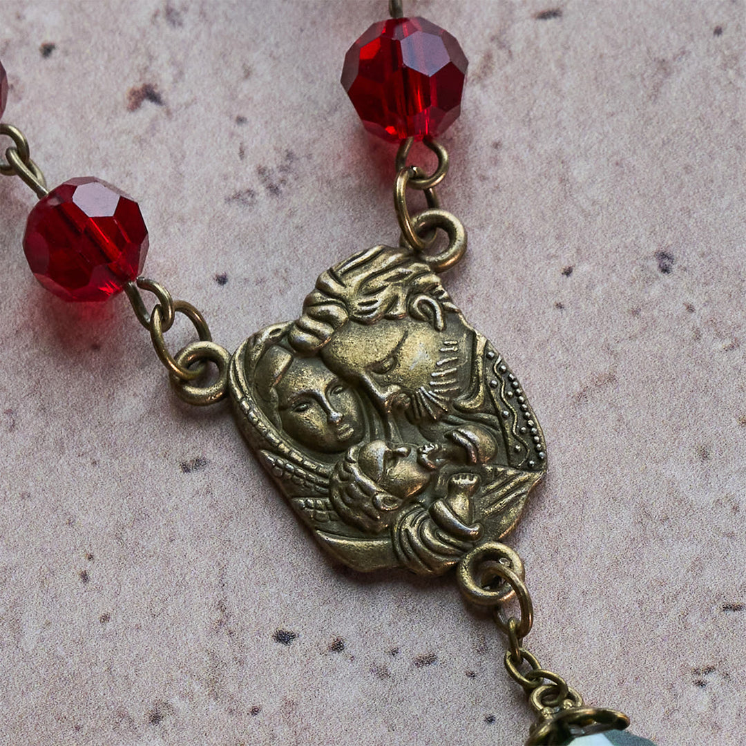 Christianartworkshop Natività Fede Rosario con grani rossi e verdi: Guidato dalla Sacra Famiglia - image 8