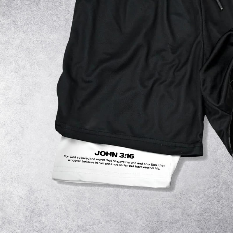 Christianartworkshop Giovanni 3:16 La Croce Performance Shorts - image 3