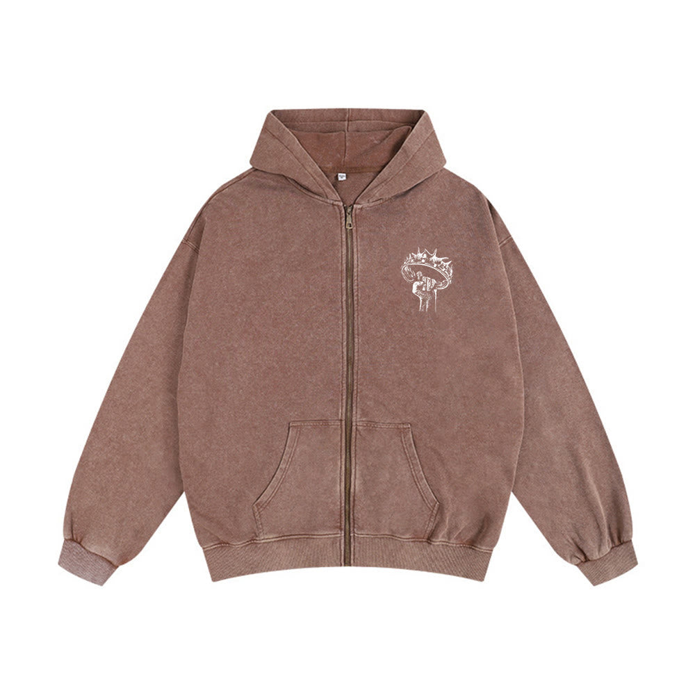 Christianartworkshop Giacca con cappuccio Gesù è Re: fede elegante con Apocalisse 22:13 - image 20