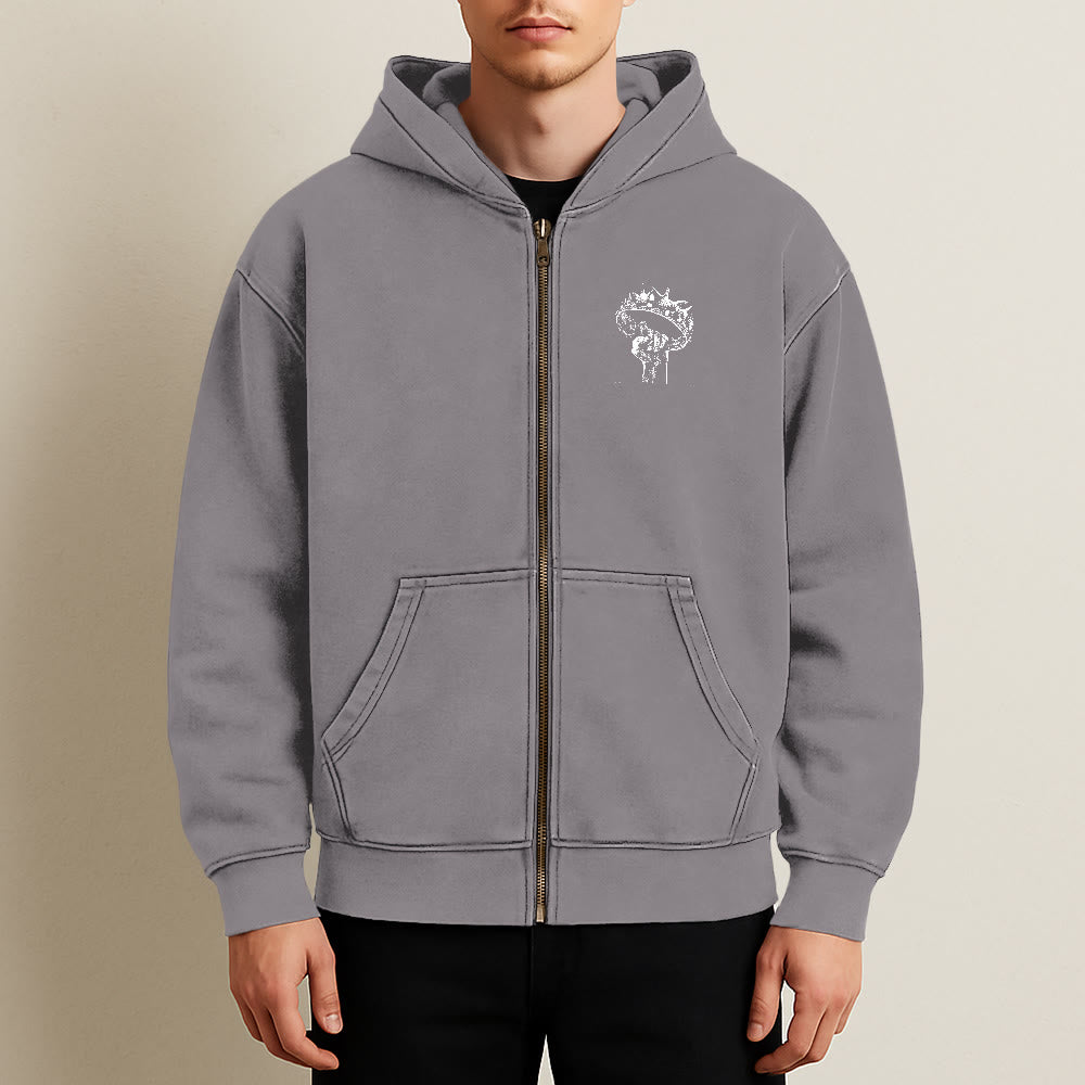 Christianartworkshop Giacca con cappuccio Gesù è Re: fede elegante con Apocalisse 22:13 - image 11