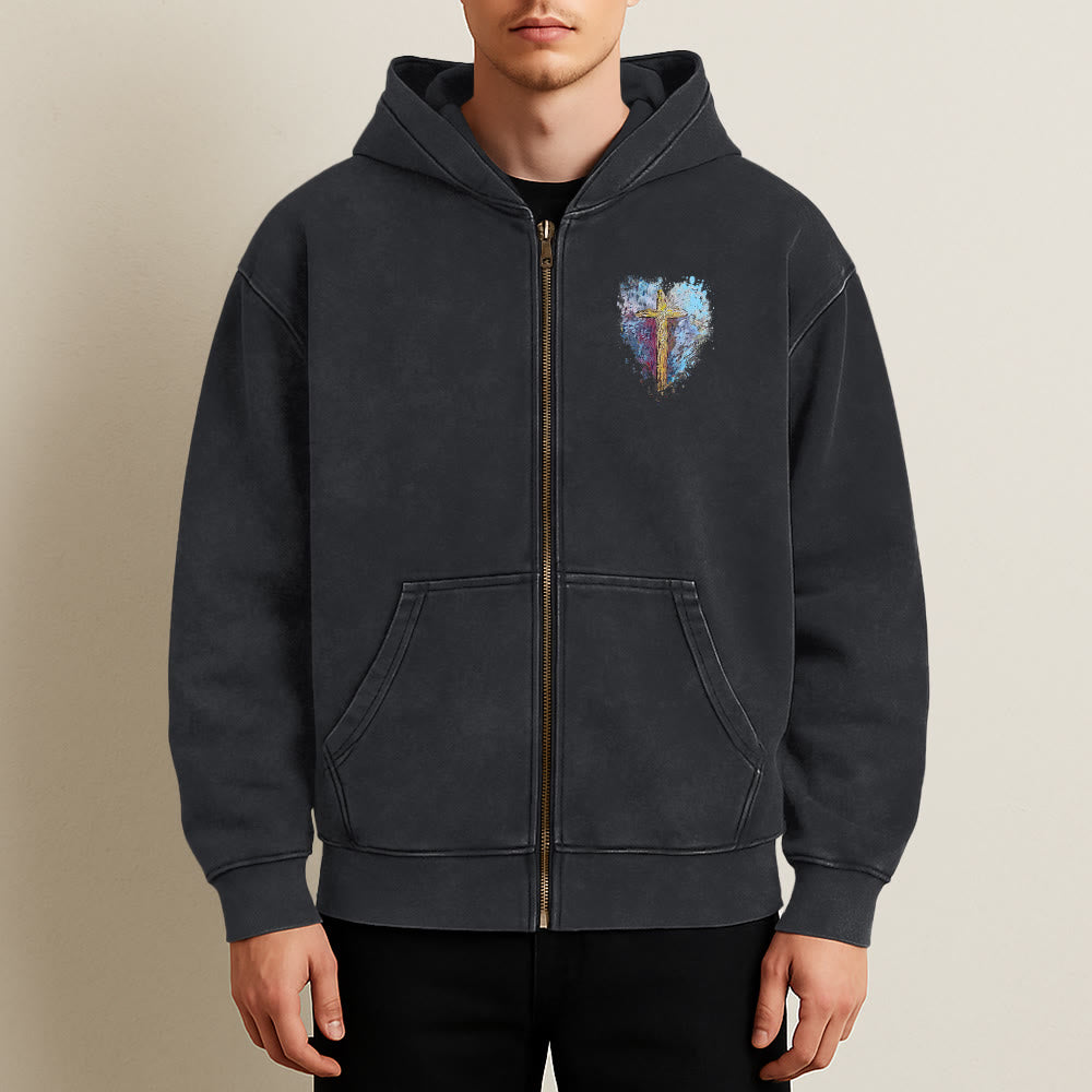 Giacca con cappuccio Art Cross di Christianartworkshop: promemoria quotidiano di fede e bellezza - image 9