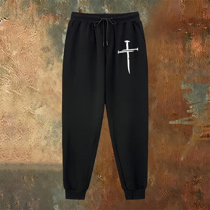 Pantaloni della tuta con croce e spada Christianartworkshop : fede elegante per i momenti quotidiani - image 10