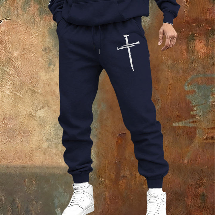 Pantaloni della tuta con croce e spada di Christianartworkshop: fede elegante per i momenti quotidiani - image 6