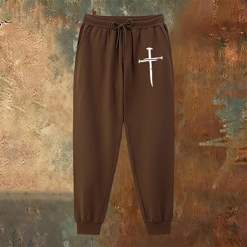 Pantaloni della tuta con croce e spada di Christianartworkshop: fede elegante per i momenti quotidiani - image 23