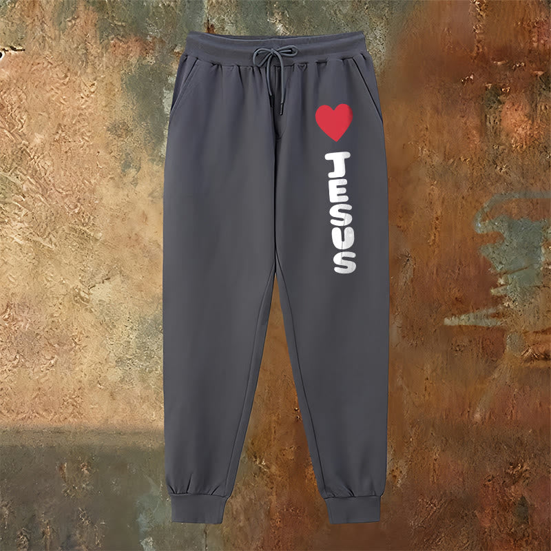 Pantaloni della tuta "Cuore per Gesù" di Christianartworkshop: da indossare ogni giorno con affetto fedele - image 7