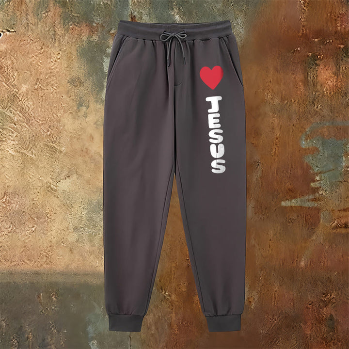 Pantaloni della tuta "Cuore per Gesù" di Christianartworkshop: da indossare ogni giorno con affetto fedele - image 11
