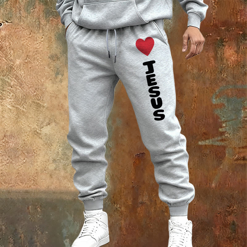 Pantaloni della tuta "Cuore per Gesù" Christianartworkshop : da indossare ogni giorno con affetto fedele - image 1
