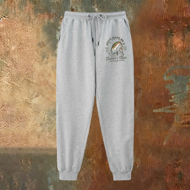 Pantaloni della tuta della fede del pescatore di uomini Christianartworkshop : abbigliamento quotidiano con missione spirituale - image 2