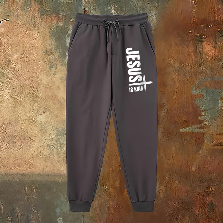 Pantaloni della tuta Jesus Is King Christianartworkshop : abbigliamento quotidiano con fede regale - image 2